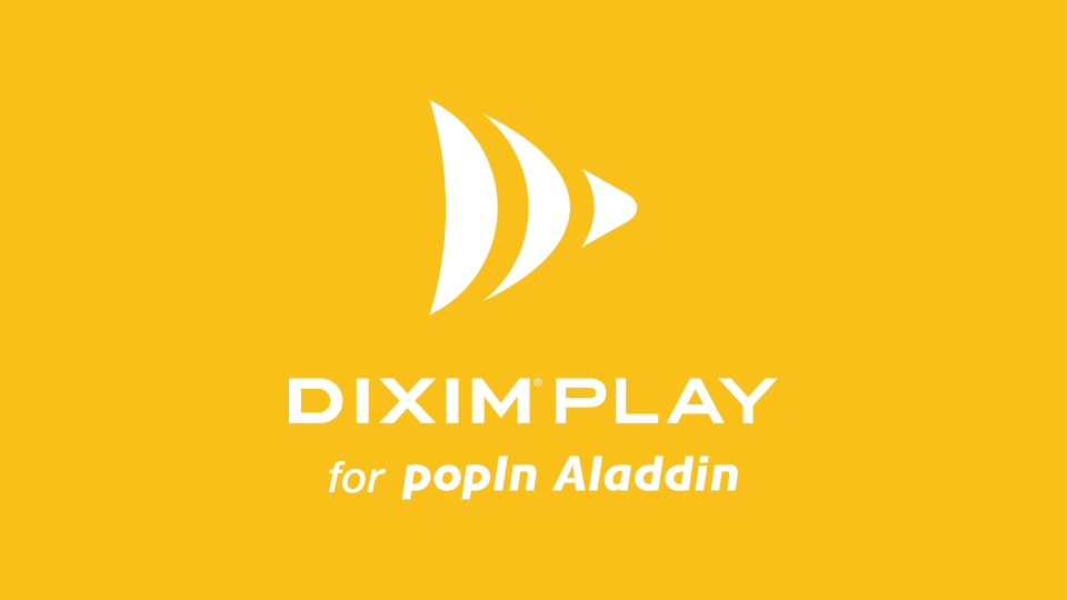 「DiXiM Play for popIn Aladdin」スプラッシュ画面