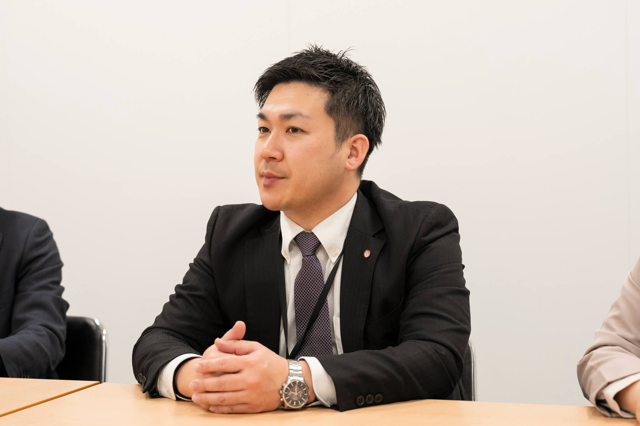 インタビュー中の様子