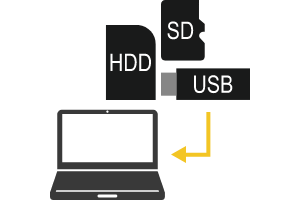 SeeQVault デバイスをパソコンに接続